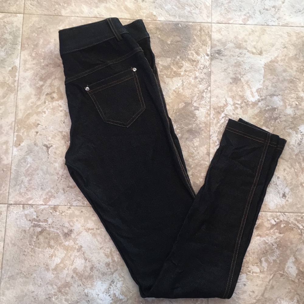 Yelete jeggings dark denim rhinestone details S